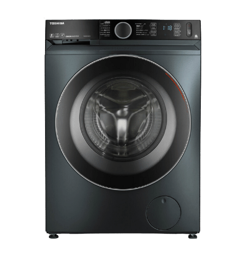[92038110Z04693] غساله توشيبا اتوماتيك 9ك 1400 لفه انفرتر بخار WiFi رمادي /ميديا TW-BK100GF4EG(MK)